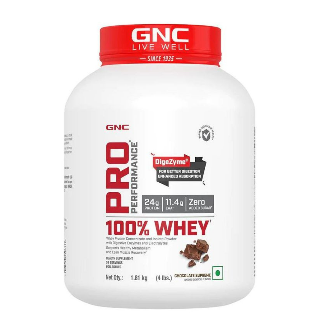 GNC PRO Performance 100% Whey Protein 1.8KG (4 LBS) - Protienlife