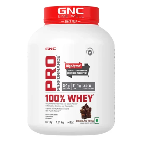 GNC Pro Performance 100% Whey — Chocolate Fudge, 1.81kg (4lb)  Field