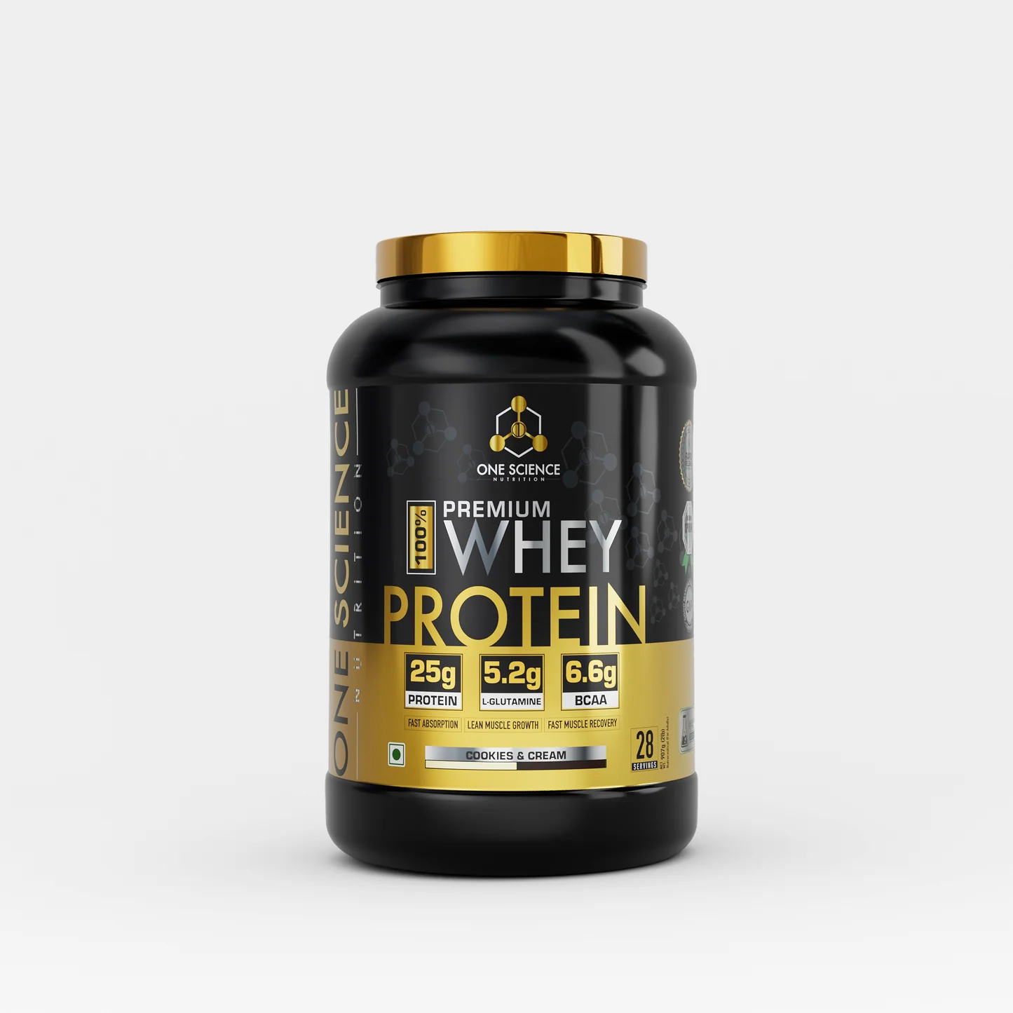 ONE SCIENCE 100% PREMIUM WHEY PROTEIN 2LBS