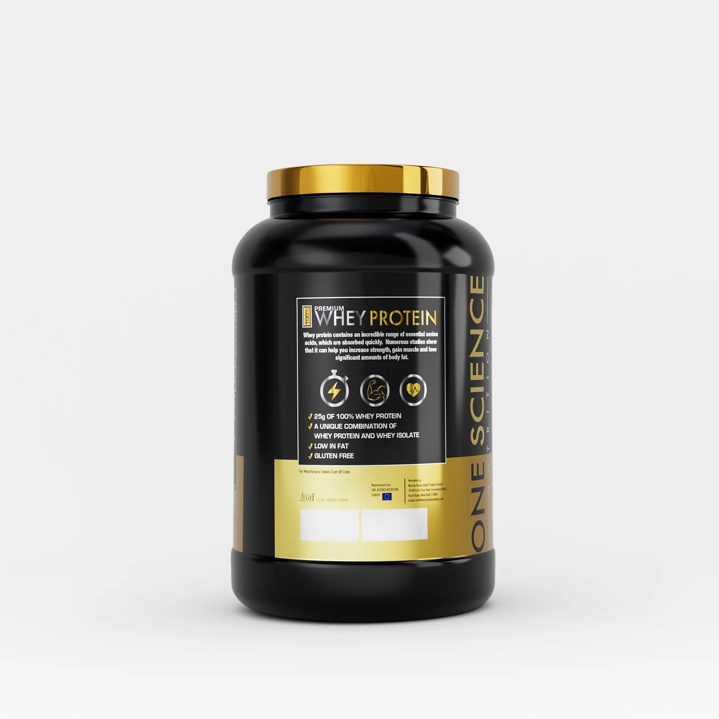 ONE SCIENCE 100% PREMIUM WHEY PROTEIN 2LBS