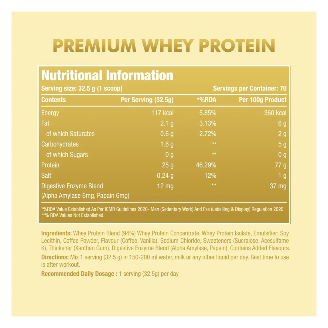 ONE SCIENCE 100% PREMIUM WHEY PROTEIN 5 LB