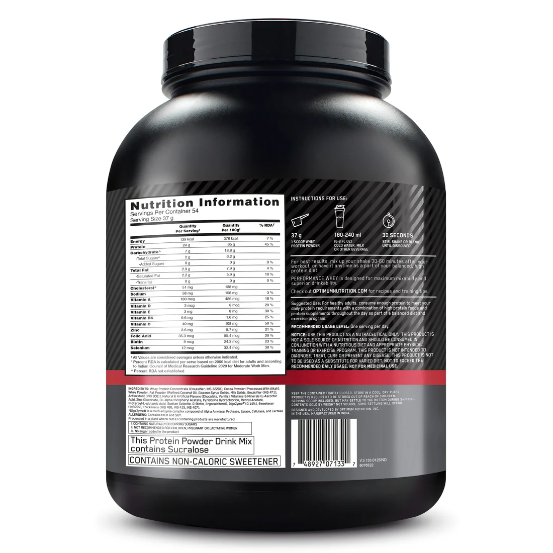 ON OPTIMUM NUTRITION PERFORMANCE WHEY 2KG