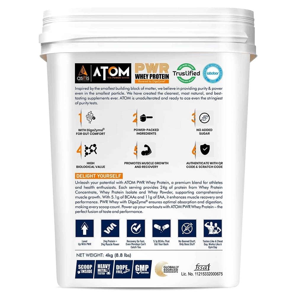 AS-IT-IS NUTRITION ATOM POWER WHEY PROTEIN XL 24GM 4 KG