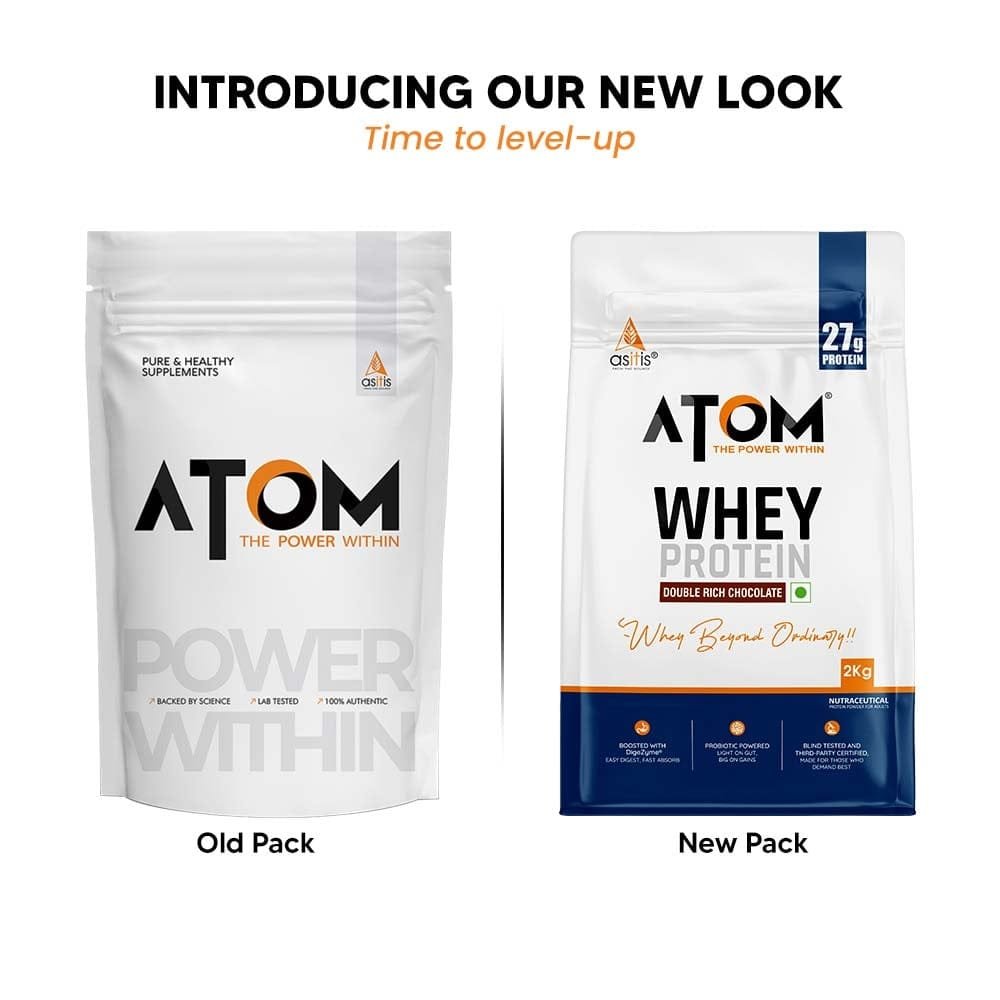 AS-IT-IS NUTRITION ATOM WHEY PROTEIN WITH ENZYMES 27GM, 2 KG