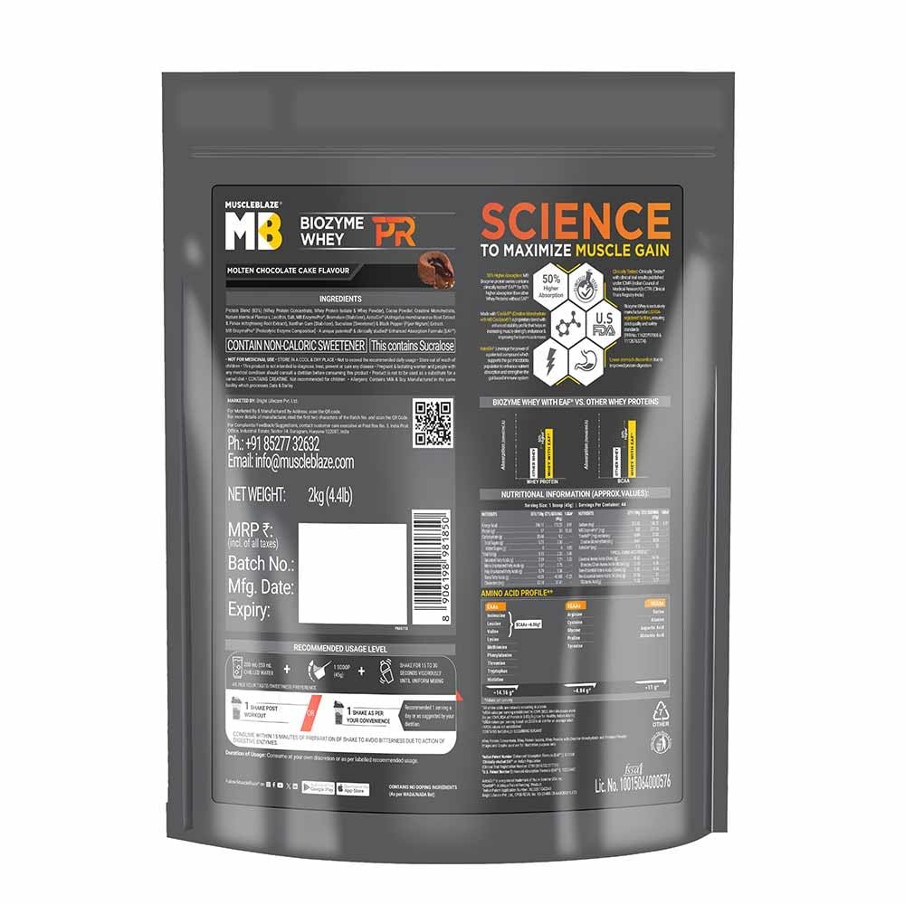 MUSCLEBLAZE BIOZYME WHEY PR REFILL PACK 2KG