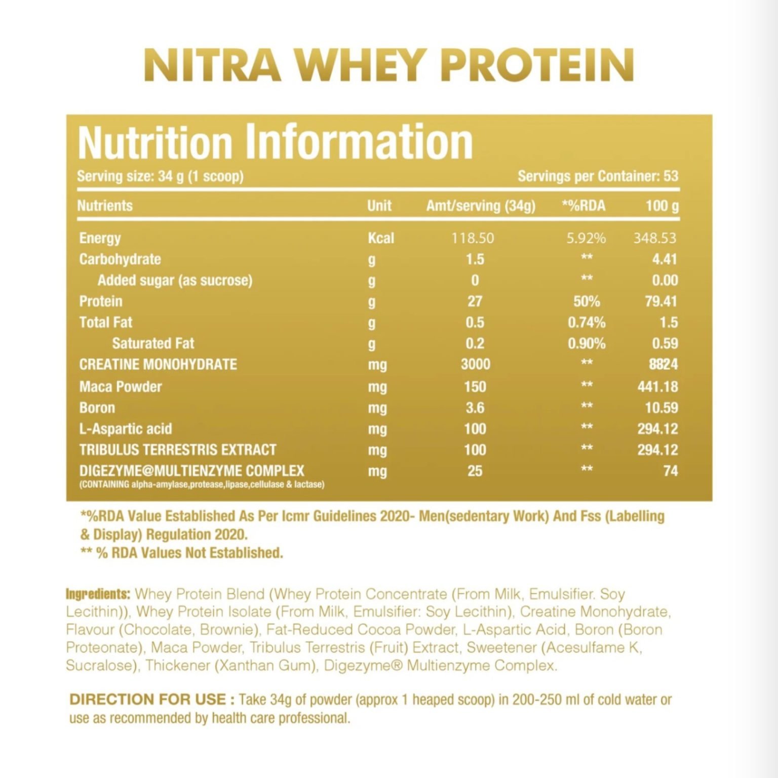 ONE SCIENCE NITRA WHEY PROTEIN 4LB