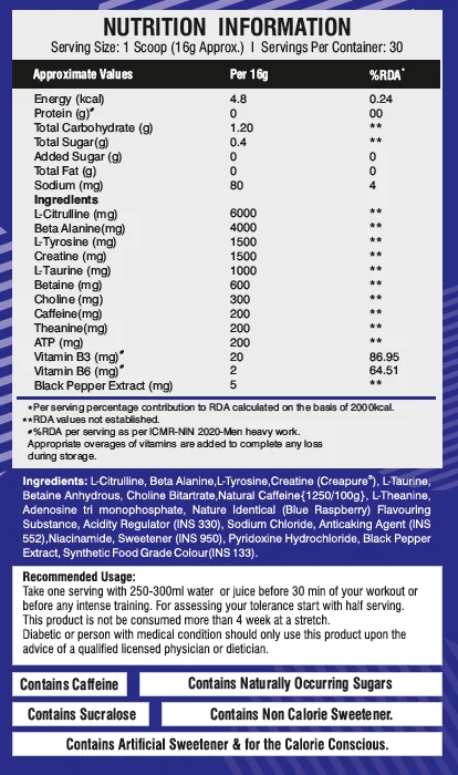 BEST Nutrition Salvation Pre Workout 480G (30 Servings)