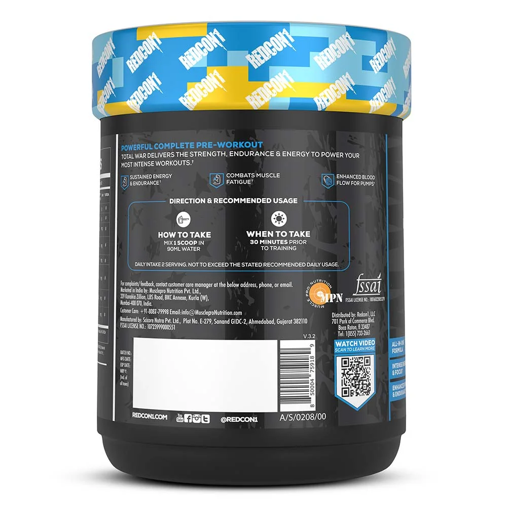 Redcon1 Total War Pre Workout 441G